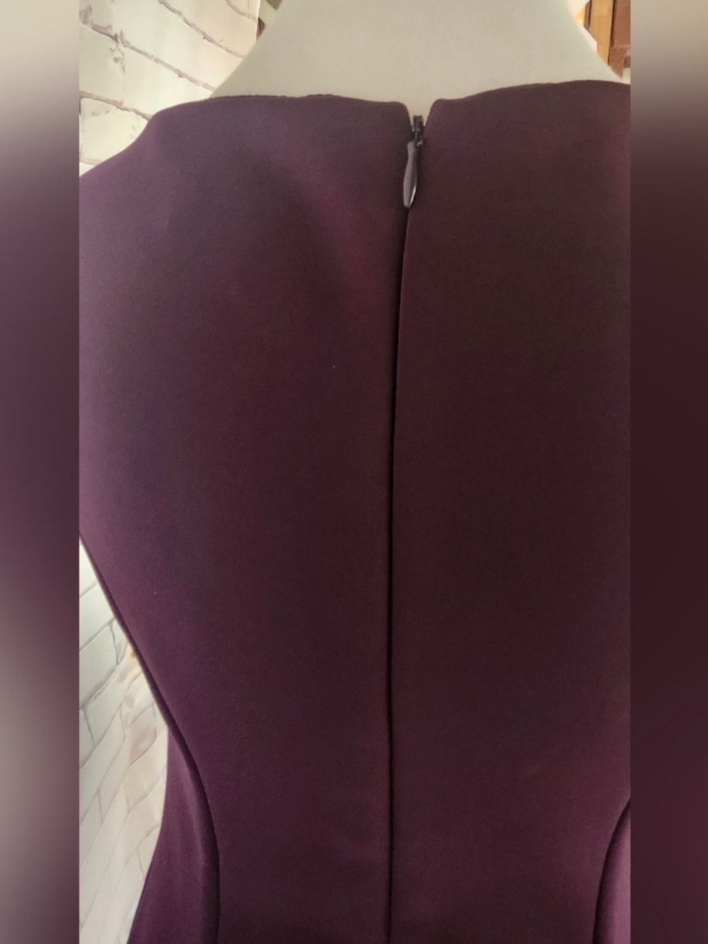 Donna Ricco Plum Ruffle-Hem Sheath Dress - Picture 3 of 5